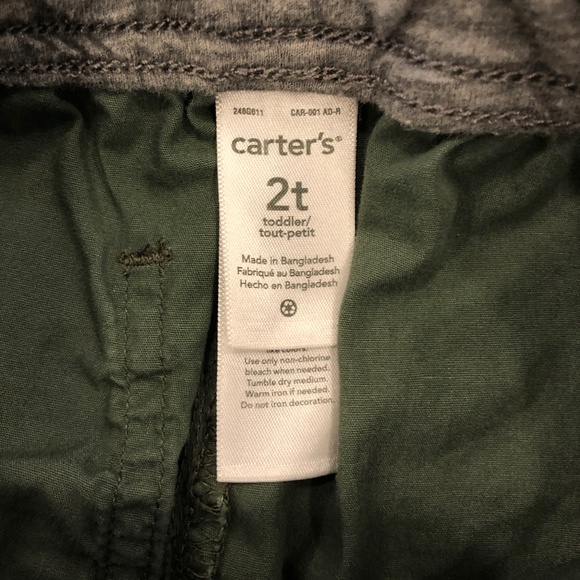Green Pants - Toddler - Elastic Waist - Drawstring - Size 2T - Carter's - Picture 3 of 3